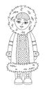 Eskimo doodle character vector illustration